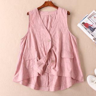 Button-up Linen Vest