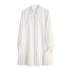 Plain One Piece Pleated Dress