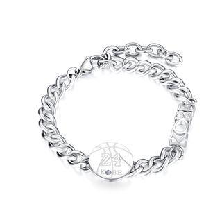 Simple Fashion Basketball 316l Stainless Steel Bracelet Silver - One Size
