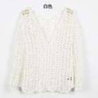 Long-sleeve Crochet Knit Top / Cardigan