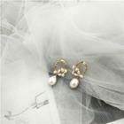 Faux Pearl Drop Earring 1 Pair - Pearl - 925 Silver - Earrings - One Size