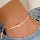 Alloy Heart String Bracelet 10651-1 - Gold - One Size
