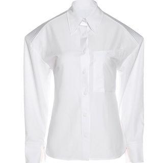 Cutout-back Tie-strap Blouse
