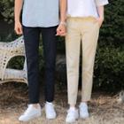 Couple Colored Drawstring-waist Pants