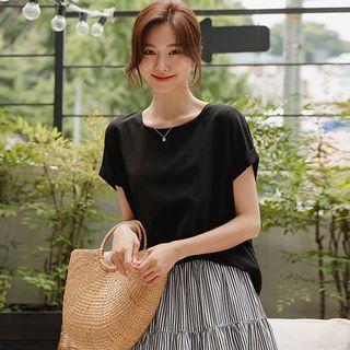 Dolman-sleeve Roll-up Top