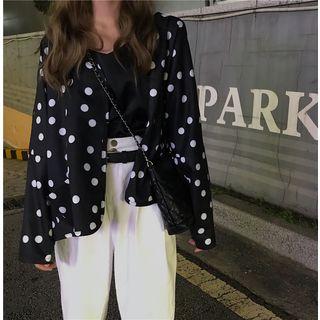 Polka Dot Light Jacket Black - One Size