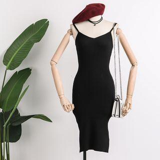 Sleeveless Slim-fit Knit Dress
