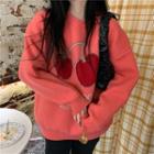 Cherry Print Round-neck Sweater
