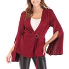 Belted Split-sleeve Blazer