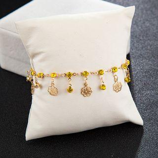 Alloy Flower Fringed Anklet C15203 - One Size