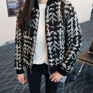 Melange Baseball Jacket