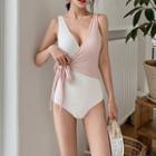 Tie-strap Sleeveless Swimsuit