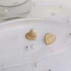 Heart Stud Earring 1 Pair - S925 Silver - Ear Studs - One Size