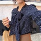 Dot Long-sleeve Blouse