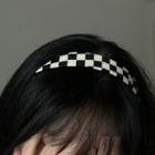 Check Headband 1961a - Black & White - One Size