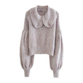 Peter Pan Collared Cropped Sweater