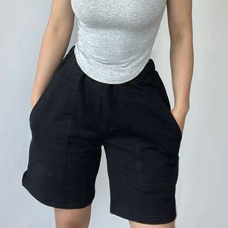High Waist Wide Leg Sports Shorts