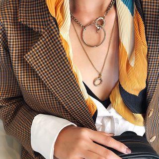 Double Hoop Necklace As Shown In Figure - One Size