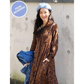 Patterned Maxi Shirtdress