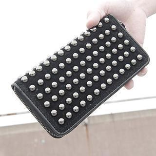 Studded Zip Long Wallet