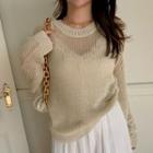 Cutaway Linen Blend Sweater