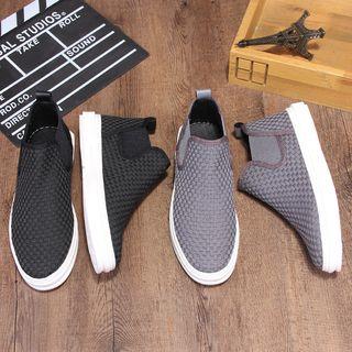 Woven High-top Sneakers