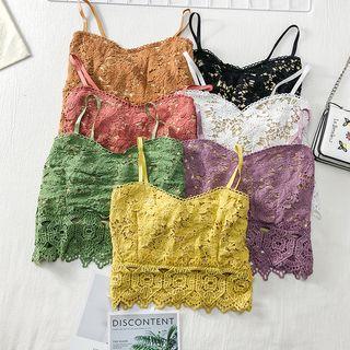 Sleeveless Jacquard Crop Top