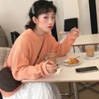 Round Neck Sweater Pink - One Size