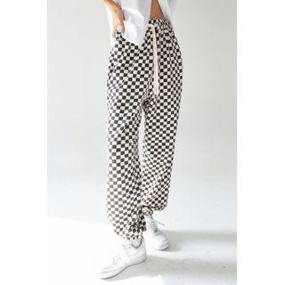 Couple Checked Jogger Pants