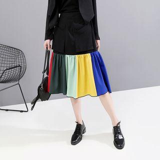Panel High-waist Semi Skirt
