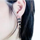 Rhinestone Hoop Faux Crystal Dangle Earring