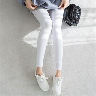 Contrast-band Brushed Fleece Lined Leggings