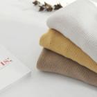 Mock-neck Dip-back Pointelle Sweater