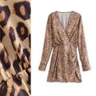 V-neck Leopard Dress