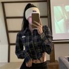 Plaid Zip-up Shirt