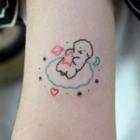 Puppy Print Waterproof Temporary Tattoo One Piece - One Size