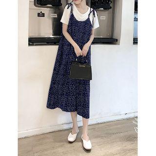 Dotted Overall Dress