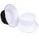 Plain Double Sided Bucket Hat Black & White - M