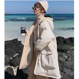 Hooded Padded Double-breasted Coat