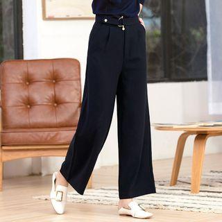 Metal-accent Wide-leg Pants