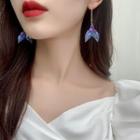 Acrylic Mermaid Tail Dangle Earring 1 Pair - Purplish Blue - One Size