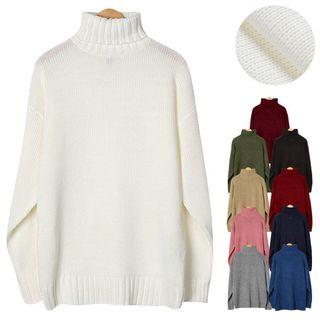 Couple Turtle-neck Boxy Sweater