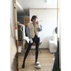 Button-detail Slit-side Pants