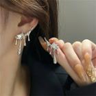 Melting Rhinestone Alloy Earring 1 Pair - Stud Earring - Silver - One Size