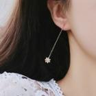 18k Gold Plated Daisy Dangle Earring As Shown In Figure - One Size