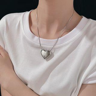 Titanium Steel Love Heart Necklace