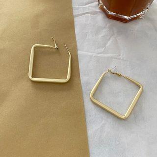 Alloy Square Earring 1 Pair - Silver - Gold - One Size