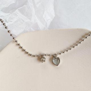Rhinestone Heart Bracelet 1 Pc - Bracelet - As Shown In Figure - One Size