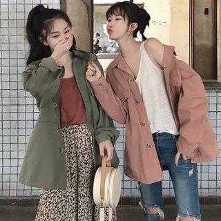 Pocket Front Long Sleeve Shirt Jacket