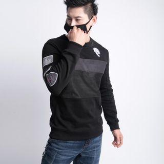 Printed Color-block Embroidered T-shirt
